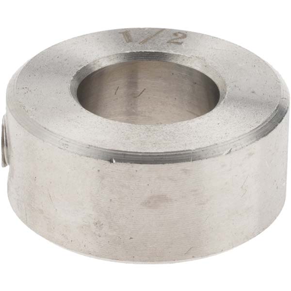 Value Collection 1/2" Bore, Stainless Steel, Set Screw Shaft Collar