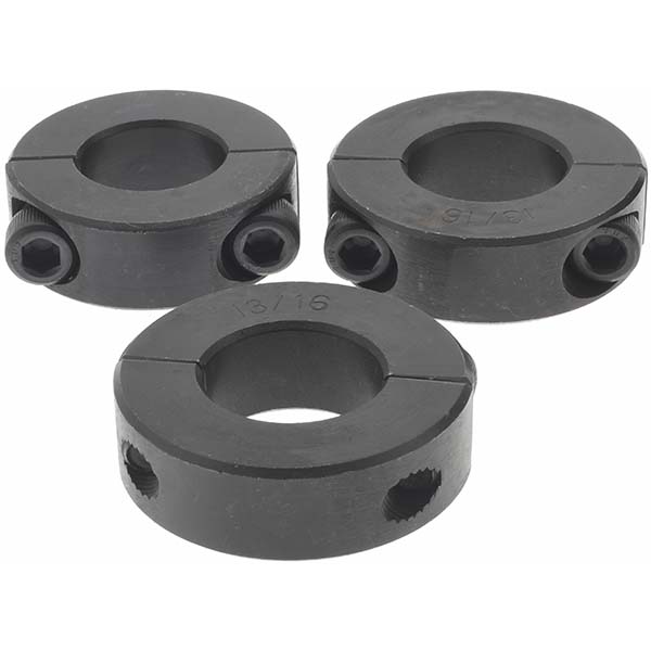 Value Collection Shaft Collar Two Piece Split Shaft, 15/8" OD, Steel MSC Direct