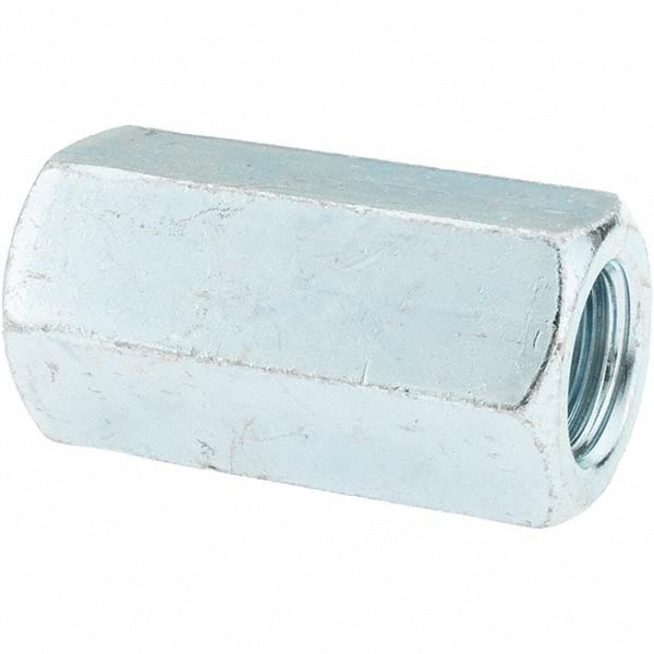 M20x2.50 Metric Coarse, 60mm OAL Steel Standard Coupling Nut