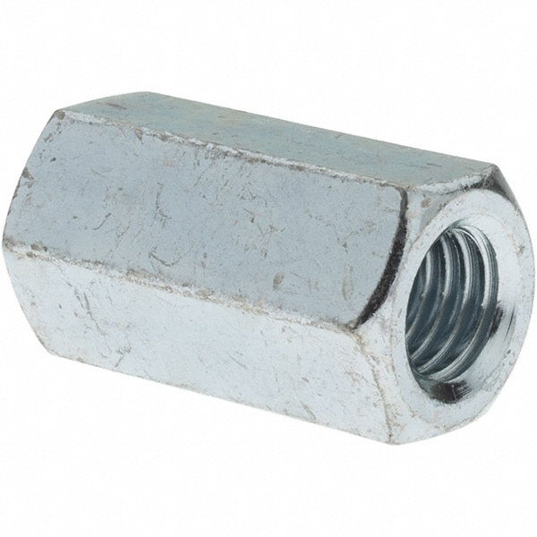 M12x1.75 Metric Coarse, 36mm OAL Steel Standard Coupling Nut