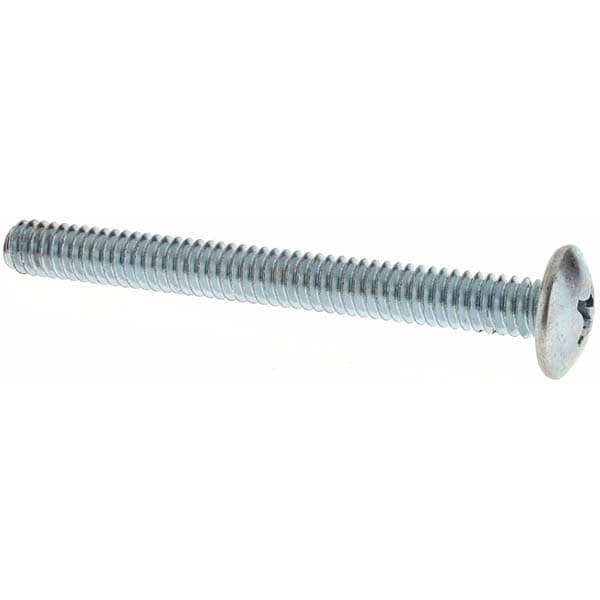 Machine Screw: 1/4-20 x 2-1/2", Truss Head, Phillips