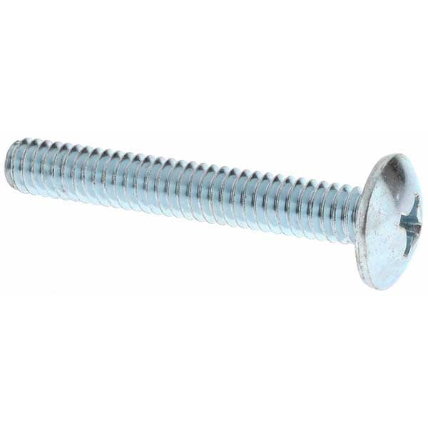 Machine Screw: 1/4-20 x 1-3/4" Length Under Head, Truss Head, Phillips