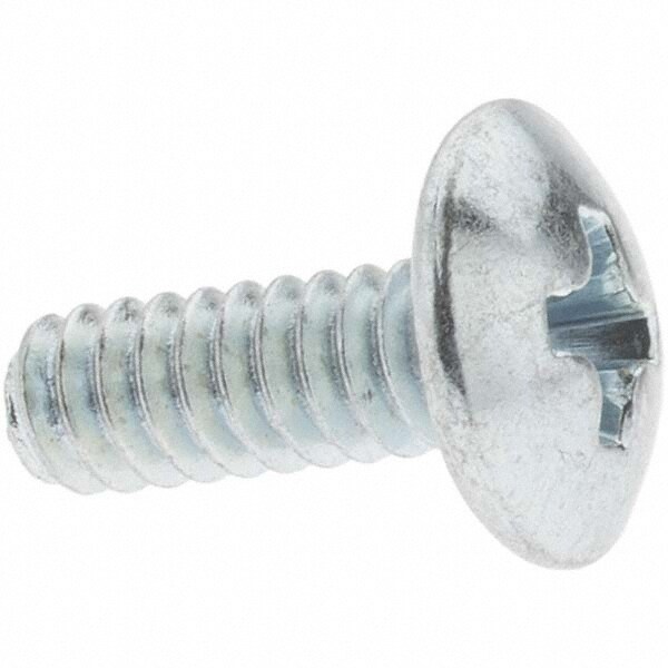 Machine Screw: #6-32 x 3/8" Length Under Head, Truss Head, Phillips