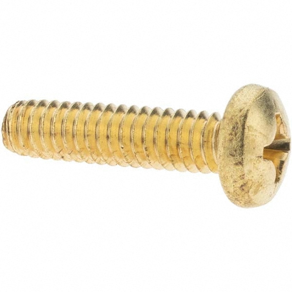 Machine Screw: 1/4-20 x 1" Length Under Head, Pan Head, Phillips