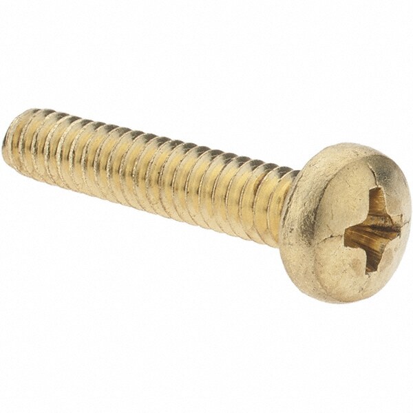 Machine Screw: #10-24 x 1" Length Under Head, Pan Head, Phillips