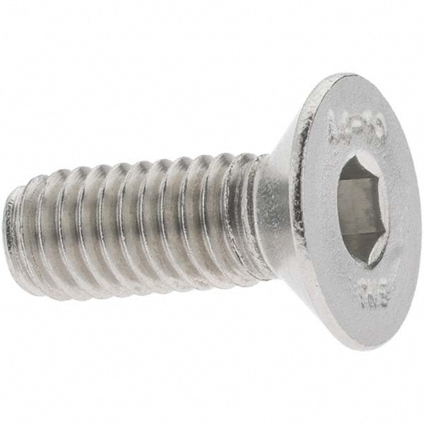 Value Collection - Flat Socket Cap Screw: M6x1, 316/Austenitic Grade A4 ...