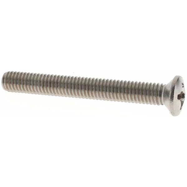 Machine Screw: M6x1 x 50.00 mm  OAL, Oval Head, Phillips