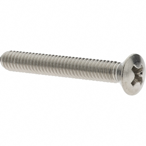 Machine Screw: #8-32 x 1-1/4", Oval Head, Phillips
