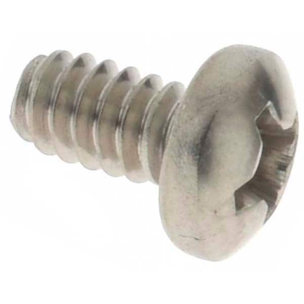 Machine Screw: #6-32 x 1/4", Pan Head, Phillips
