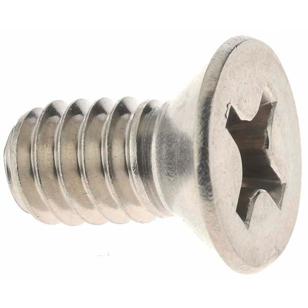 Machine Screw: 1/4-20 x 1/2" OAL, Flat Head, Phillips