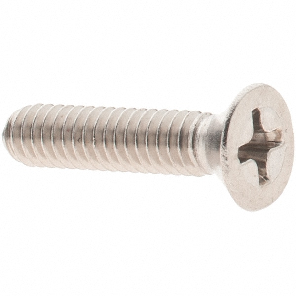 Machine Screw: #8-32 x 3/4" OAL, Flat Head, Phillips