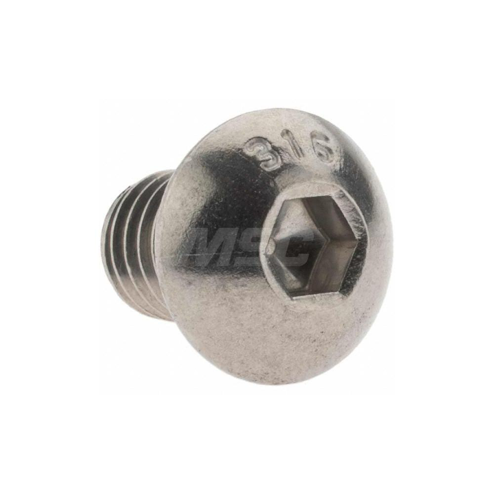 Value Collection - Button Socket Cap Screw: 3/8-16, 1/2" Length Under ...