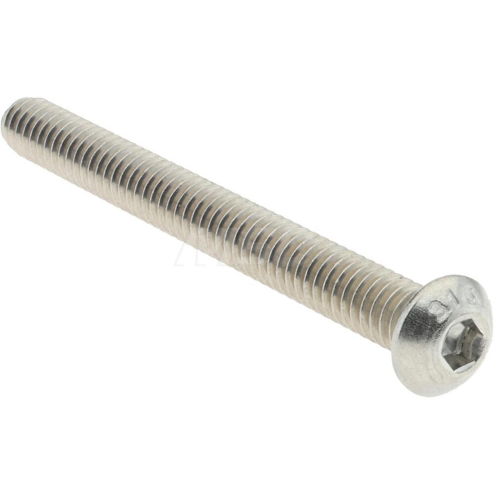 Value Collection - Button Socket Cap Screw: 1/4-20 x 1/2, Stainless Steel,  Uncoated - 88008586 - MSC Industrial Supply