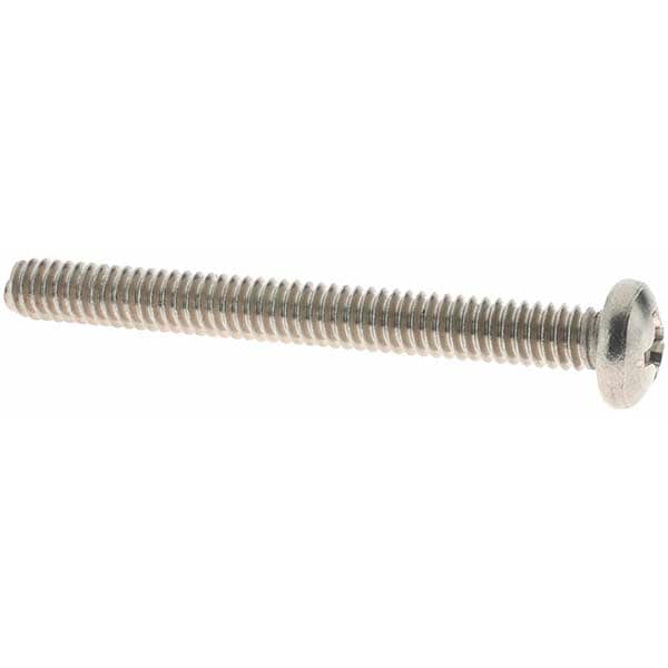 Machine Screw: 1/4-20 x 2-1/2", Pan Head, Phillips