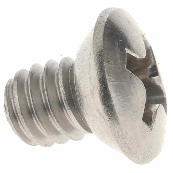 Machine Screw: #8-32 x 1/4", Oval Head, Phillips
