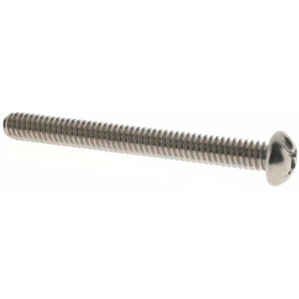Machine Screw: 1/4-20 x 2-1/2", Round Head, Phillips