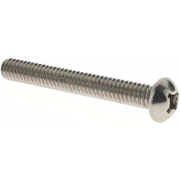 Machine Screw: 1/4-20 x 2", Round Head, Phillips