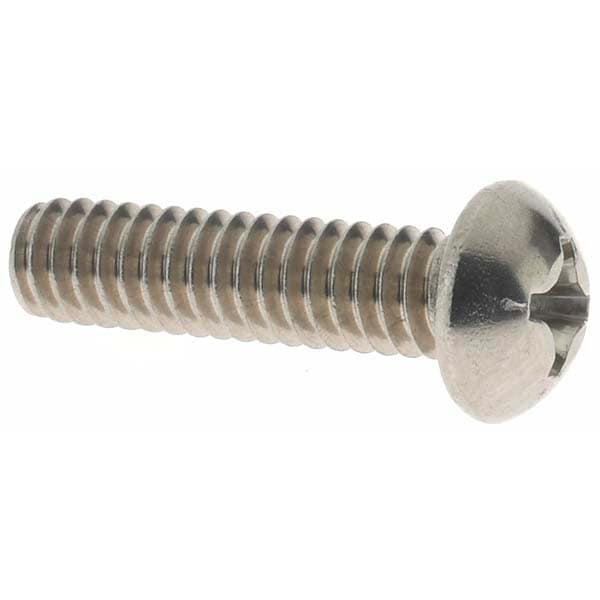 Machine Screw: 1/4-20 x 1", Round Head, Phillips