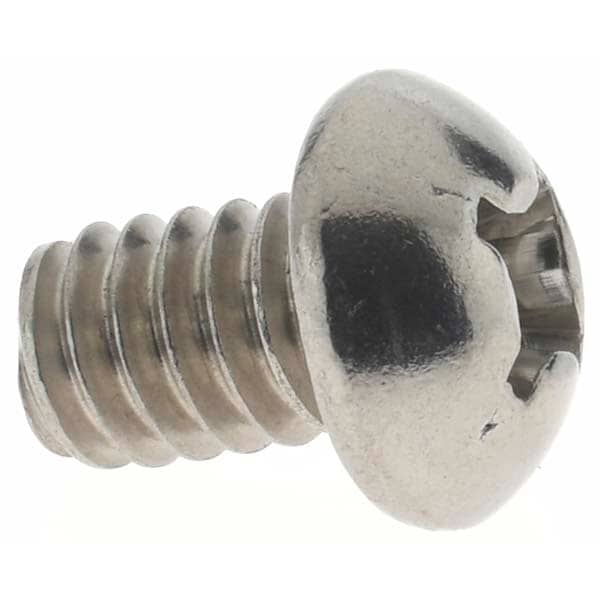 Machine Screw: 1/4-20 x 3/8", Round Head, Phillips