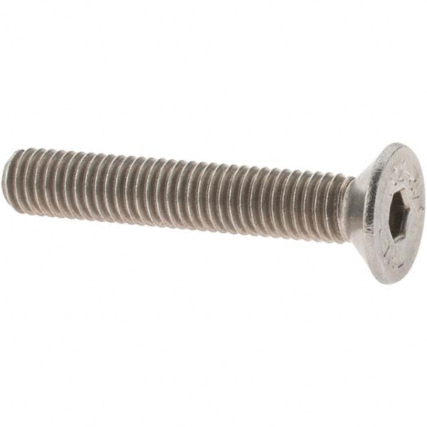 Value Collection - Flat Socket Cap Screw: M5x0.8, 18-8/Austenitic Grade ...