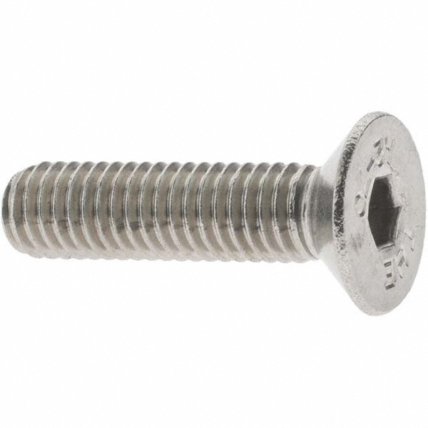 Value Collection - Flat Socket Cap Screw: M5x0.8, 20.00 mm OAL, 18-8 ...