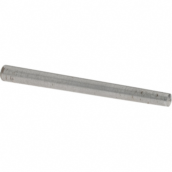 Size 2/0, 0.1098" Small End Diam, 0.141" Large End Diam, Uncoated Steel Taper Pin