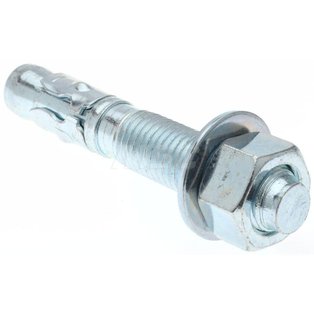 Concrete Wedge Anchor: 3/4" Dia, 4-3/4" OAL