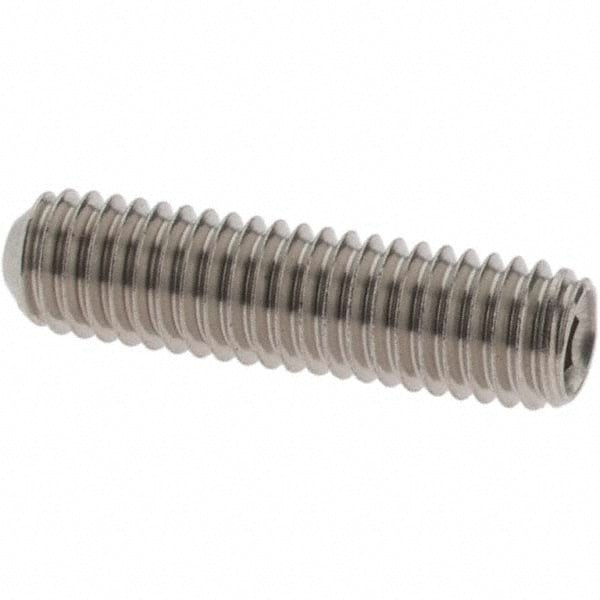 Set Screw: #10-32 x 3/4", Cup Point, Stainless Steel, Grade 18-8