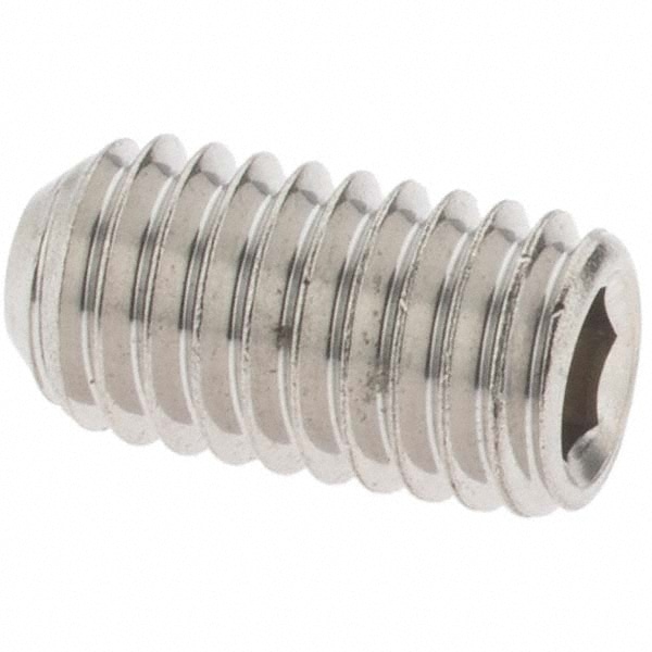 Set Screw: #10-32 x 3/8", Cup Point, Stainless Steel, Grade 18-8