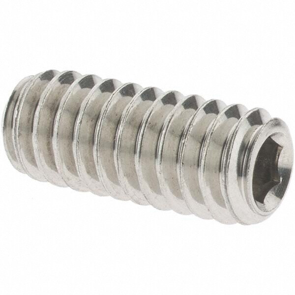 Set Screw: 1/4-20 x 5/8", Cup Point, Stainless Steel, Grade 18-8