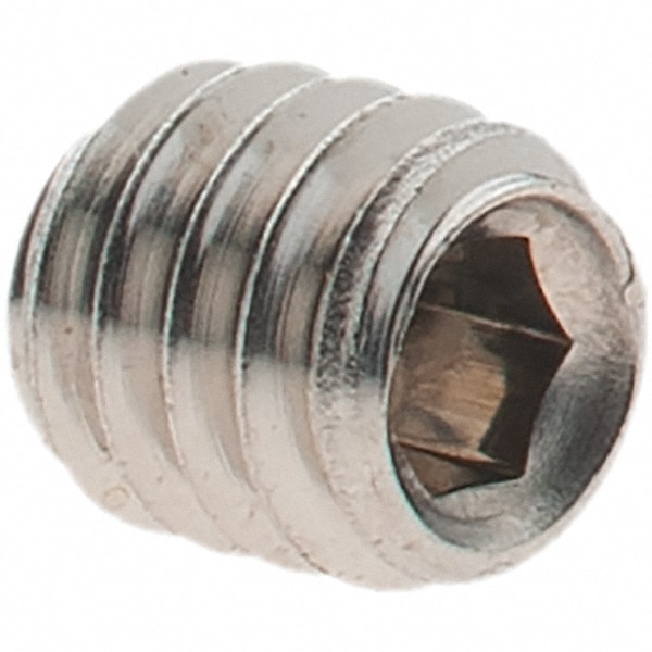 Set Screw: #8-32 x 3/16", Cup Point, Stainless Steel, Grade 18-8