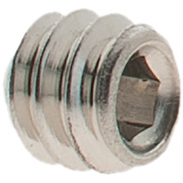 Set Screw: #6-32 x 1/8", Cup Point, Stainless Steel, Grade 18-8