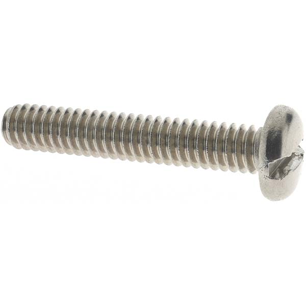 Machine Screw: 1/4-20 x 1-1/2", Pan Head, Slotted