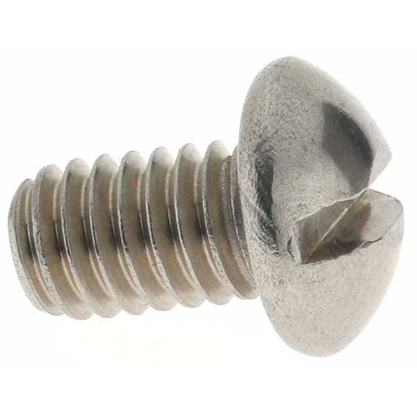 Machine Screw: 5/16-18 x 1/2" Length Under Head, Round Head, Slotted