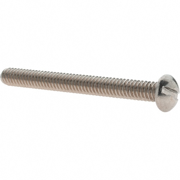 Machine Screw: 1/4-20 x 2-1/2", Round Head, Slotted
