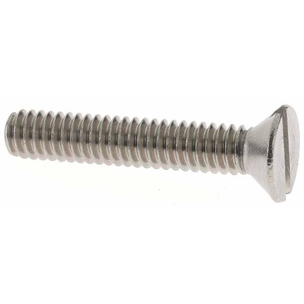 Machine Screw: #12-24 x 1-1/4", Flat Head, Slotted