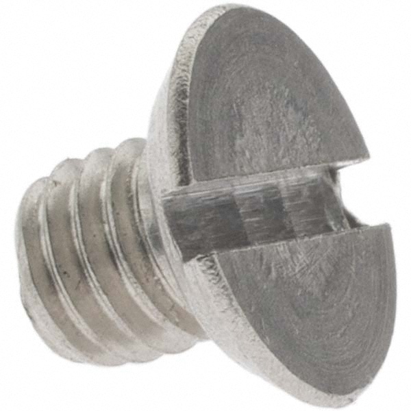 Machine Screw: #10-32 x 1/4", Flat Head, Slotted