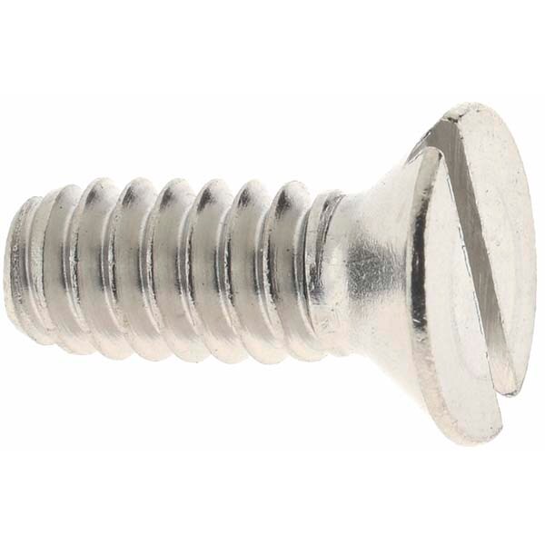 Machine Screw: #10-24 x 1/2" OAL, Flat Head, Slotted