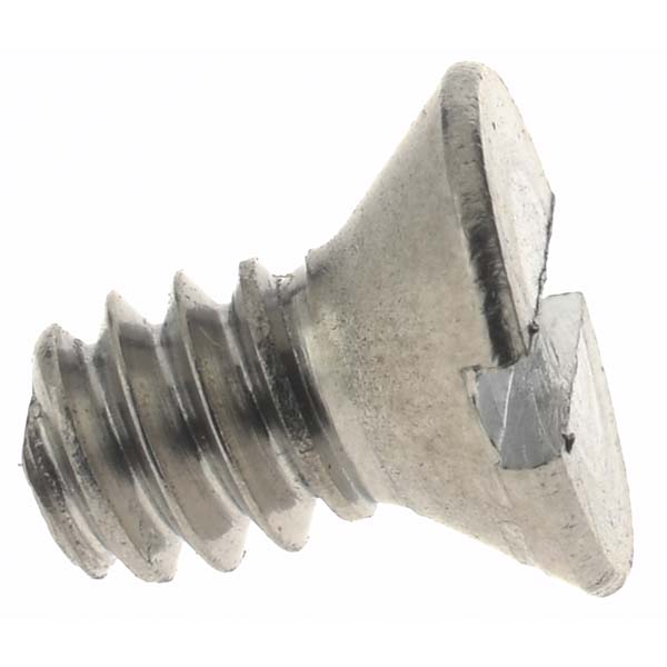 Machine Screw: #6-32 x 1/4" OAL, Flat Head, Slotted