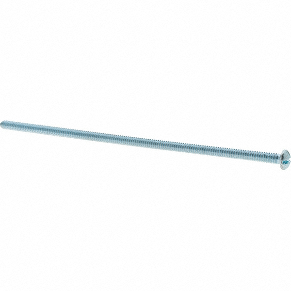 Machine Screw: #10-24 x 6" Length Under Head, Round Head, Slotted