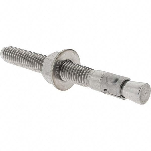 Concrete Wedge Anchor: 1/2" Dia, 4-1/2" OAL, 2-1/4" Min Embedment