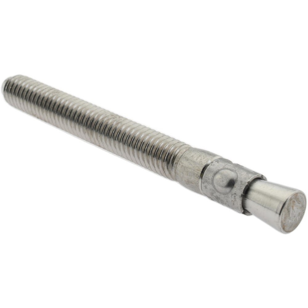 Concrete Wedge Anchor: 3/8" Dia, 3-3/4" OAL, 1-5/8" Min Embedment
