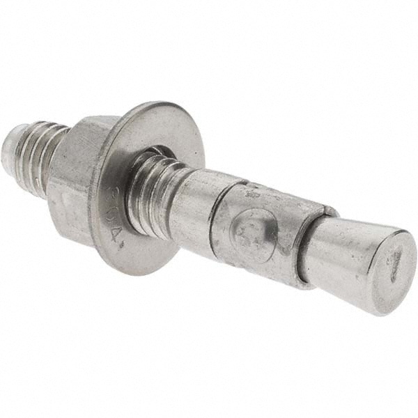 Concrete Wedge Anchor: 1/2" Dia, 2-3/4" OAL, 2-1/4" Min Embedment