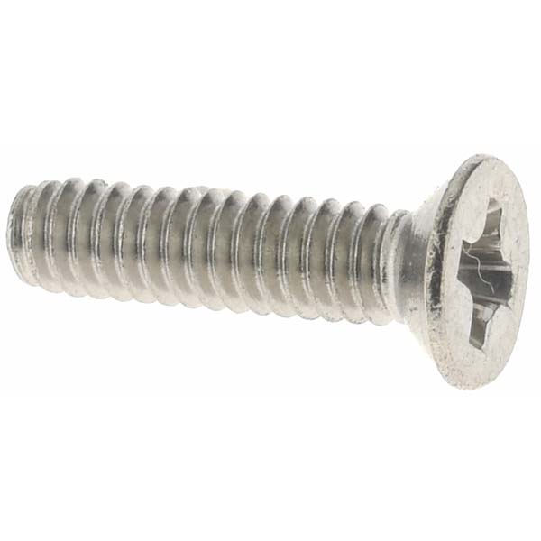 Machine Screw: M2x0.4 x 8.00 mm OAL, Flat Head, Phillips