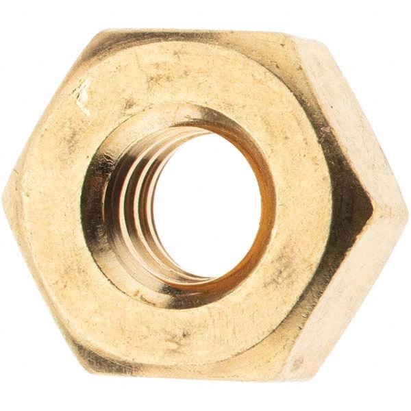 Hex Nut: 1/4-20, Brass