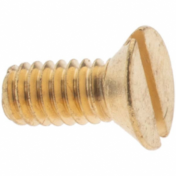 Machine Screw: #8-32 x 3/8" OAL, Flat Head, Slotted