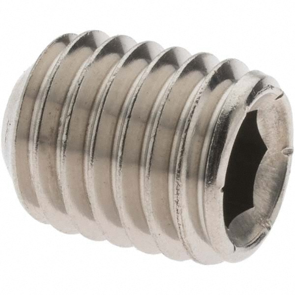 Set Screw: 5/8-11 x 3/4", Cup Point, Stainless Steel, Grade 316