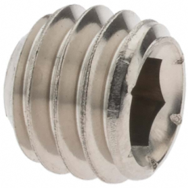 Set Screw: 3/8-16 x 5/16", Cup Point, Stainless Steel, Grade 316