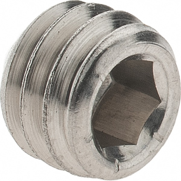 Set Screw: 5/16-18 x 1/4", Cup Point, Stainless Steel, Grade 316