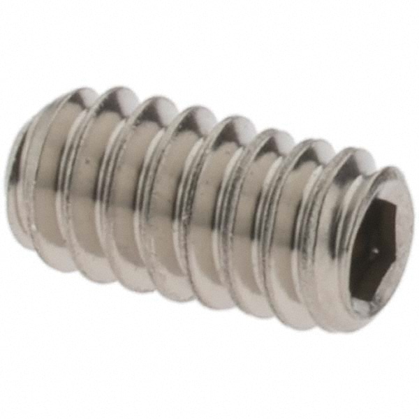 Set Screw: #10-24 x 3/8", Cup Point, Stainless Steel, Grade 316